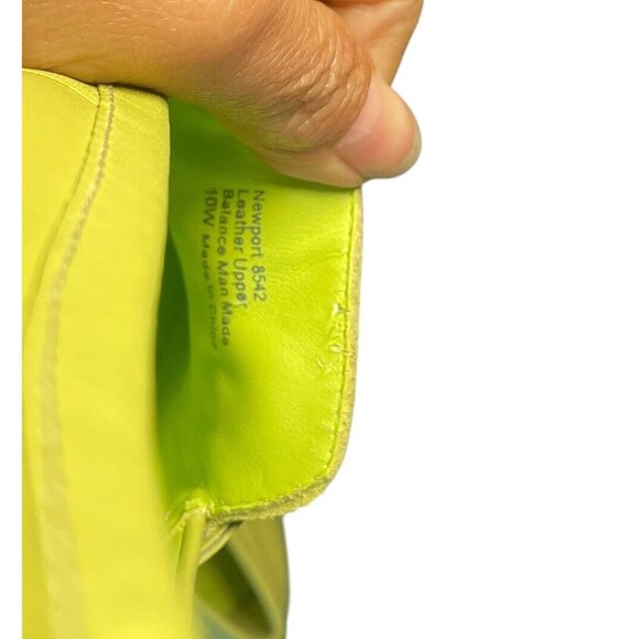 Cloud Walkers Lime Green Newport Leather comfort slip on shoes size 10 wide - Picture 9 of 12